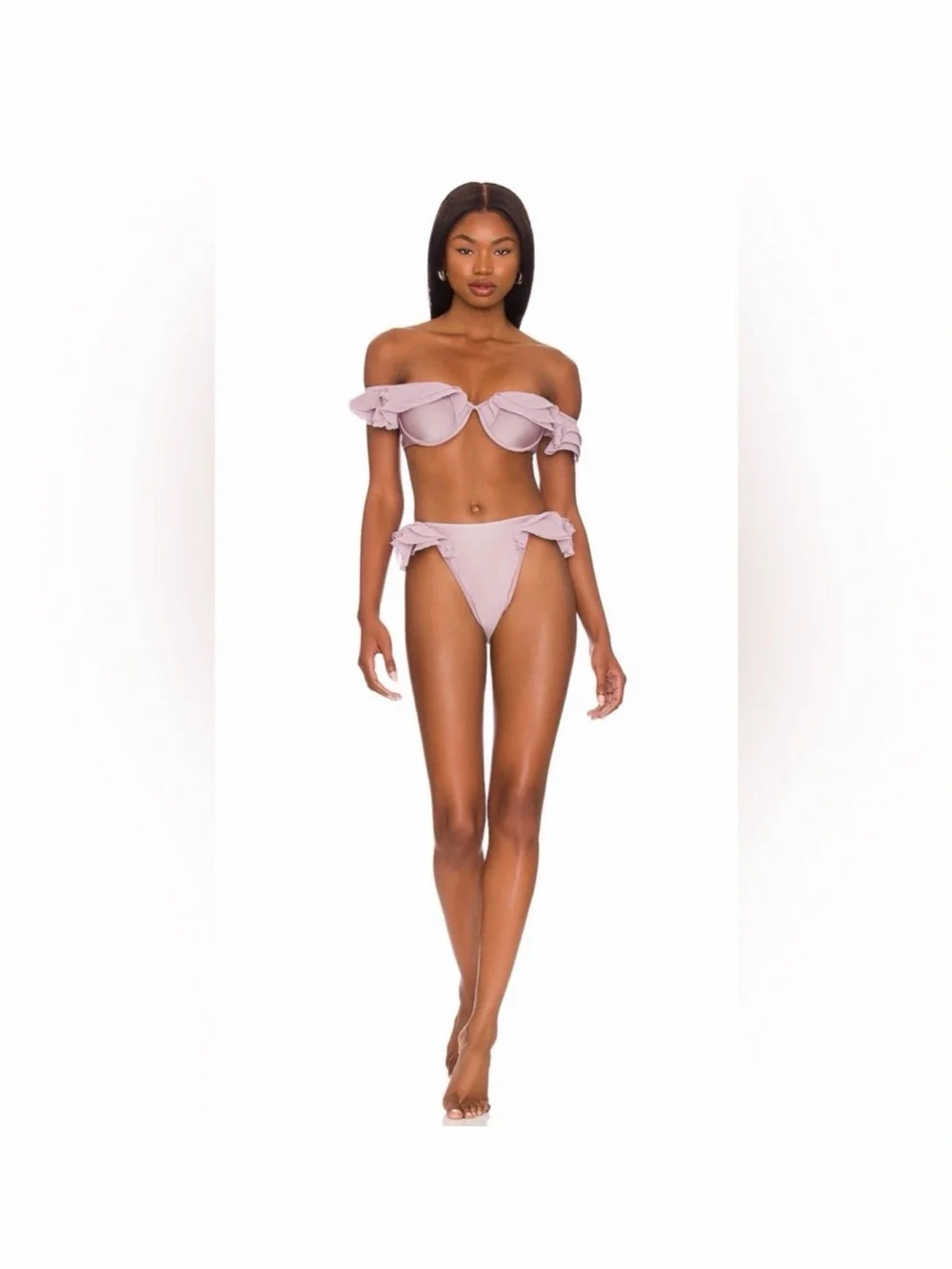 Andrea Iyamah Soft Lilac Swim Top